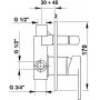 Sapho Dandy 5885X bateria wannowo-prysznicowa podtynkowa zdj.2