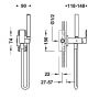 Tres Cuadro 00612302NM bateria bidetowa podtynkowa czarna zdj.2