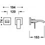 Tres Cuadro 00630023AC bateria umywalkowa podtynkowa stal zdj.2