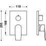Tres Rapid Box 21128110KMB bateria wannowo-prysznicowa podtynkowa czarna zdj.2