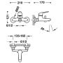 Tres Base 21617010NM bateria wannowo-prysznicowa ścienna czarna zdj.2