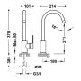 Tres Cocina 21644010 bateria kuchenna stojąca chrom zdj.2