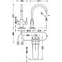 Tres Cocina 23045402 bateria kuchenna z filtrem stojąca chrom zdj.2