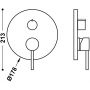 Tres Study 26228110AC bateria wannowo-prysznicowa podtynkowa zdj.2