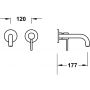 Tres Study Exclusive 26230021AC bateria umywalkowa podtynkowa stal zdj.2