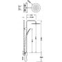 Tres Fuji 28119101AC zestaw prysznicowy ścienny z deszczownicą zdj.2