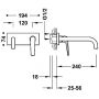 Tres Fuji 28130004AC bateria umywalkowa podtynkowa stal zdj.2