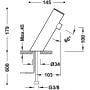 Tres Electronic 39210301 bateria umywalkowa stojąca chrom zdj.2