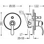 Tres Monoclasic 24218001AC bateria wannowo-prysznicowa podtynkowa zdj.2