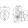 Zucchetti Helm ZHE127XP41 bateria wannowo-prysznicowa podtynkowa zdj.2