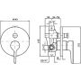 Zucchetti Medameda ZMM127C3 bateria wannowo-prysznicowa podtynkowa zdj.2