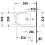Duravit D-Code 27271500002 bidet wiszący biały zdj.3