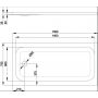 Bette BetteUltra 5924000 brodzik prostokątny 150x75 cm biały zdj.2