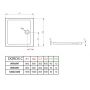 Radaway Doros C SDRC90900104S brodzik kwadratowy 90x90 cm biały zdj.2