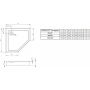 Radaway Doros PT Compact SDRPTP90900504S brodzik pięciokątny 90x90 cm biały zdj.2