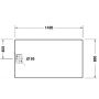 Duravit Stonetto 720217380000000 brodzik prostokątny 140x80 cm biały zdj.2