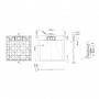 Invena Alvero AK7B909 brodzik kwadratowy 90x90 cm biały zdj.2