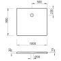 Kronenbach Cube KBMD1090AS brodzik prostokątny 100x90 cm biały zdj.2