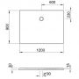 Kronenbach Cube KBMD1290AS brodzik prostokątny 120x90 cm biały zdj.2