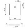 Kronenbach Cube KBMD8080 brodzik kwadratowy 80x80 cm biały zdj.2