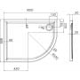 Novellini Kali MNQ100806S30 brodzik półokrągły zdj.2