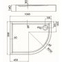 Novellini City MNQ809017S30 brodzik półokrągły 90x80 cm zdj.2