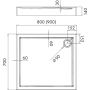 Novellini City VRS70901430 brodzik prostokątny 90x70 cm zdj.2