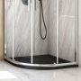 Oltens Superior 16002300 brodzik półokrągły 90x90 cm czarny zdj.7