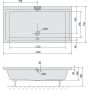 Polysan Deep 72947 brodzik prostokątny 140x75 cm zdj.2