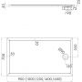 Schedpol Caspar 32864 brodzik prostokątny z syfonem 100x70 cm biały zdj.3