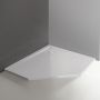 Sanplast Space Mineral 645290083001000 brodzik pięciokątny 90x90 cm biały zdj.4