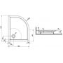 Sanplast Free Line 615040176101000 brodzik półokrągły 100x80 cm biały zdj.2