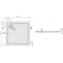 Sanplast Prestige 615070133001002 brodzik prostokątny 100x80 cm biały zdj.2