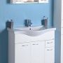 Aqualine Zara 10080 umywalka 79.5x46 cm półokrągła ścienna-meblowa biała zdj.6