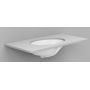 Ceramica Dolomite Agordo D320101 umywalka 58x42 cm owalna podblatowa biała zdj.1