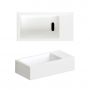Clou New Flush CL0302031 umywalka 36x18 cm prostokątna ścienna-nablatowa biała zdj.4