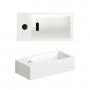 Clou New Flush CL0302032 umywalka 36x18 cm prostokątna ścienna-nablatowa biała zdj.4