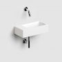Clou New Flush CL0302033 umywalka 36x18 cm prostokątna ścienna-nablatowa biała zdj.3