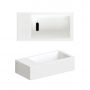 Clou New Flush CL0302033 umywalka 36x18 cm prostokątna ścienna-nablatowa biała zdj.4