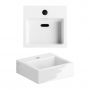 Clou Flush CL0303010 umywalka 28x27 cm prostokątna ścienna-nablatowa biała zdj.4