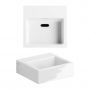 Clou Flush CL0303011 umywalka 28x27 cm prostokątna ścienna-nablatowa biała zdj.8
