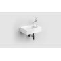 Clou Flush CL0303020 umywalka 36x24.5 cm prostokątna ścienna-nablatowa biała zdj.3