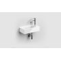 Clou New Flush CL0303030 umywalka 36x18 cm prostokątna ścienna-nablatowa biała zdj.5