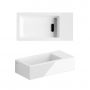 Clou New Flush CL0303031 umywalka 36x18 cm prostokątna ścienna-nablatowa biała zdj.4