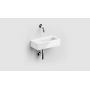Clou New Flush CL0303033 umywalka 36x18 cm prostokątna ścienna-nablatowa biała zdj.3