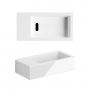 Clou New Flush CL0303033 umywalka 36x18 cm prostokątna ścienna-nablatowa biała zdj.4