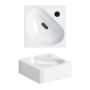 Clou Flush CL0303050 umywalka 27x27 cm kwadratowa ścienna-nablatowa biała zdj.8