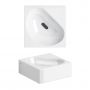 Clou Flush CL0303051 umywalka 27x27 cm kwadratowa ścienna-nablatowa biała zdj.8