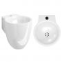 Clou Flush CL0303060 umywalka 31.5x27 cm okrągła ścienna biała zdj.3