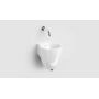 Clou Flush CL0303061 umywalka 31.5x27 cm okrągła ścienna biała zdj.4